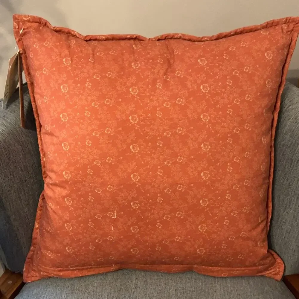 Throw Pillow Multicolor Floral Striped Embroidery Patchwork Cottage farmhouse